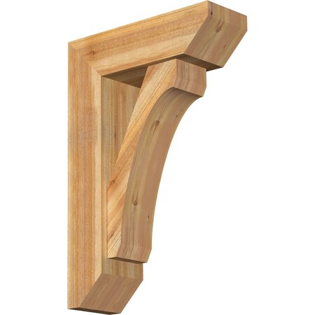Ekena Millwork Legacy Slat Rough Sawn Bracket w/ Offset Brace, Western Red Cedar, 8"W x 24"D x 36"H BKT0806X24X36LEC06RWR